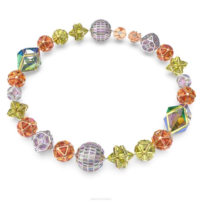 Swarovski DV4B101 gioielleria chiusura magnetica, multicolore, finiture metalliche miste collana curiosa