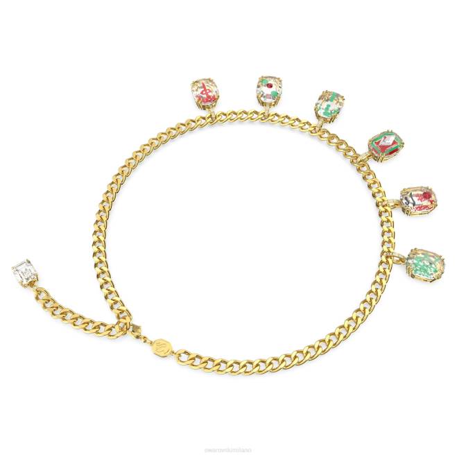 Swarovski DV4B105 gioielleria multicolore, placcato color oro collana alea