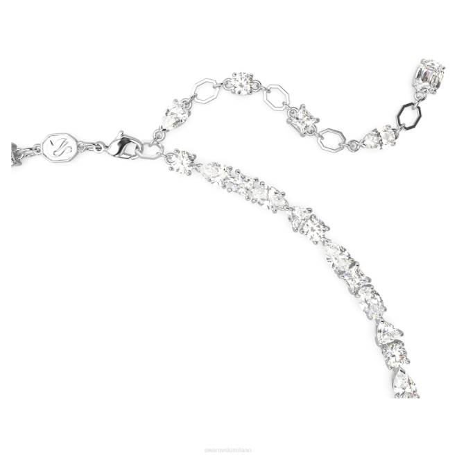 Swarovski DV4B109 gioielleria tagli misti, bianchi, rodiati collana mesmera
