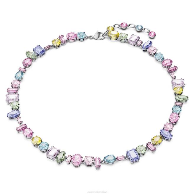 Swarovski DV4B113 gioielleria tagli misti, multicolori, rodiati collana gemma