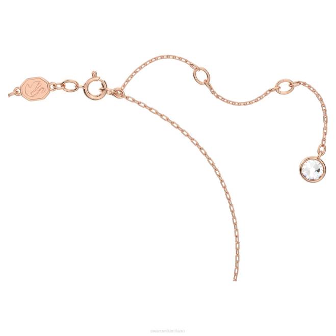 Swarovski DV4B118 gioielleria tagli misti, stella, bianco, placcato tonalità oro rosa collana stella