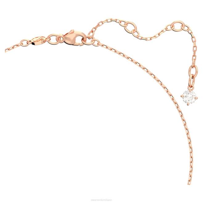 Swarovski DV4B121 gioielleria verde, placcato color oro rosa collana millenia taglio ottagonale
