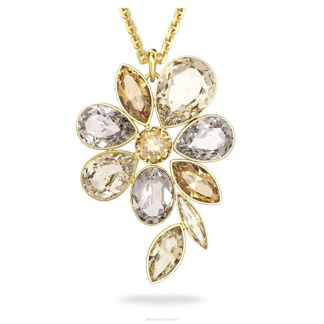Swarovski DV4B126 gioielleria fiore, multicolore, placcato color oro collana dell'eleganza dell'africa