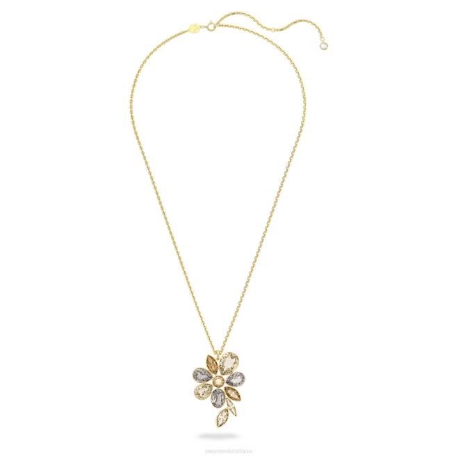 Swarovski DV4B126 gioielleria fiore, multicolore, placcato color oro collana dell'eleganza dell'africa