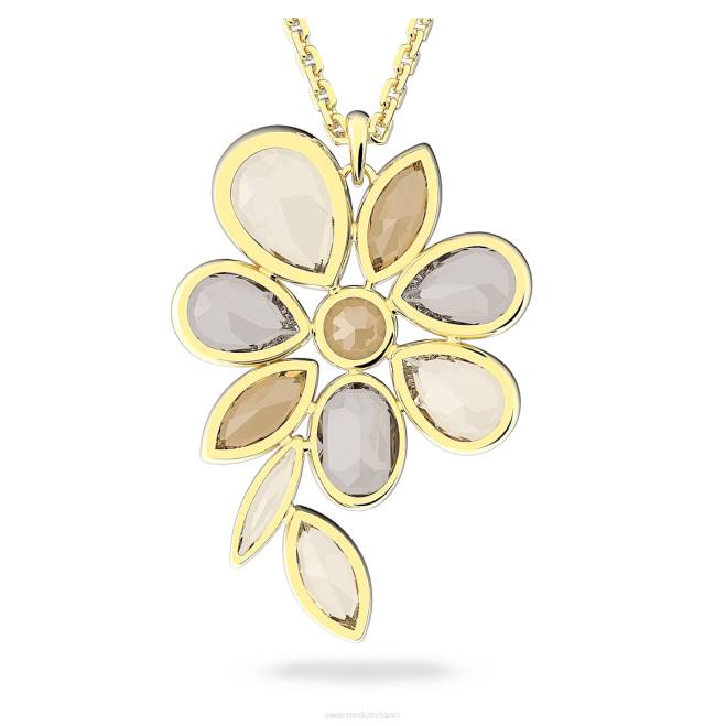 Swarovski DV4B126 gioielleria fiore, multicolore, placcato color oro collana dell'eleganza dell'africa