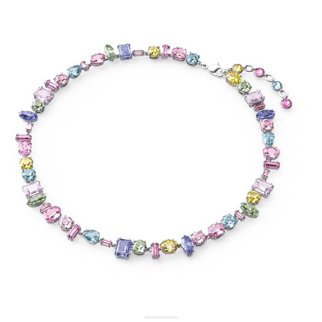 Swarovski DV4B12 gioielleria tagli misti, multicolori, rodiati collana gemma