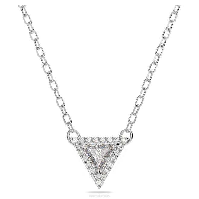Swarovski DV4B132 gioielleria taglio a triangolo, bianco, placcato rodio collana di ortice
