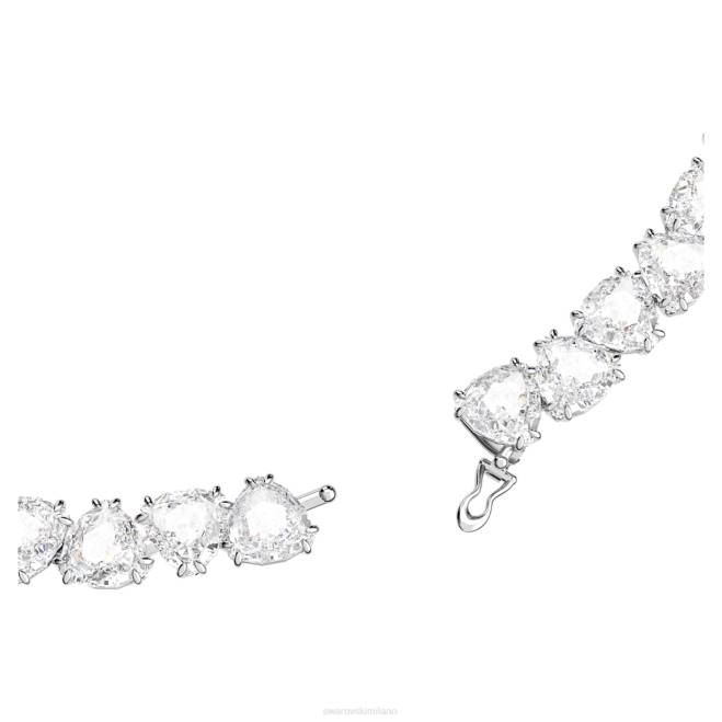 Swarovski DV4B137 gioielleria taglio trilliant, bianco, placcato rodio collana millenaria
