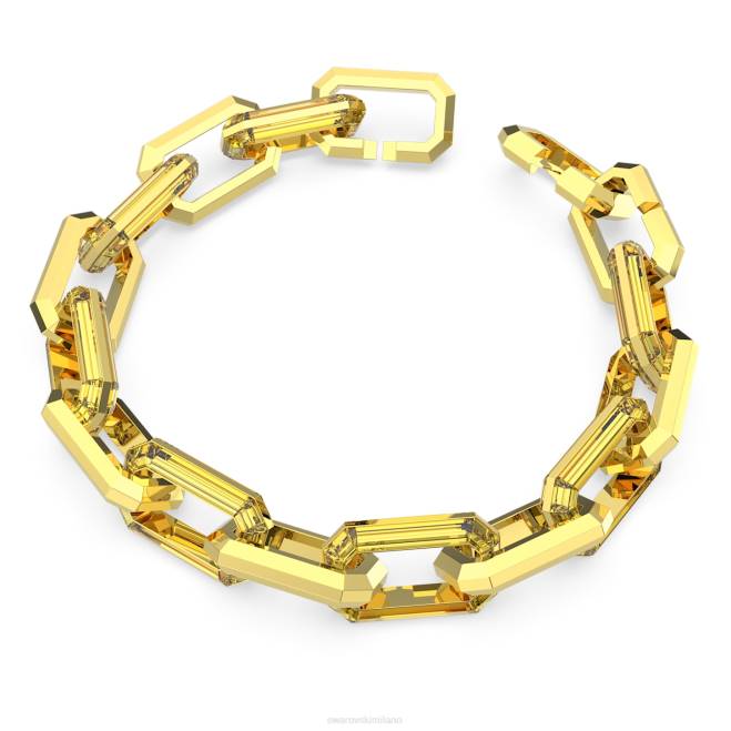 Swarovski DV4B138 gioielleria dichiarazione, giallo collana lucente