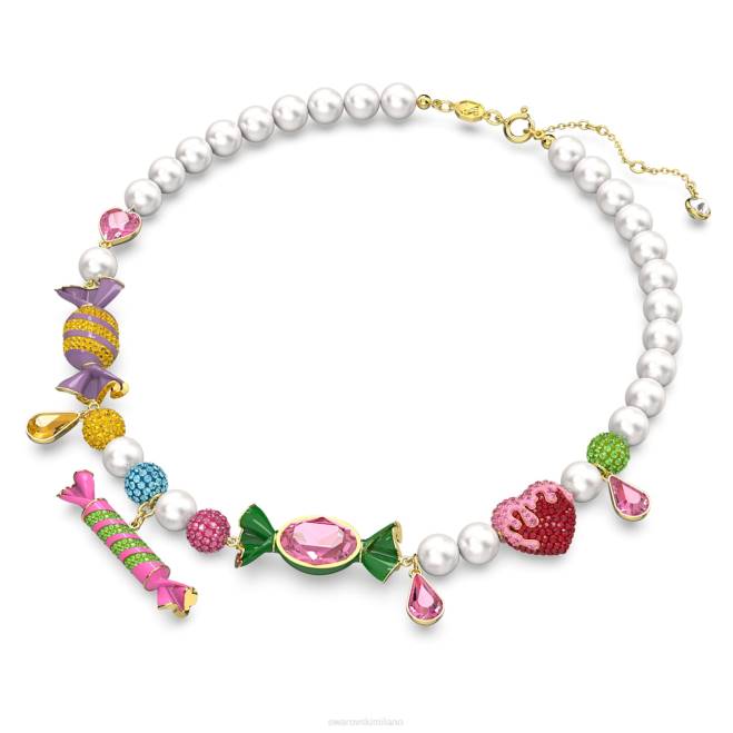 Swarovski DV4B146 gioielleria caramelle, multicolore, placcato color oro collana dolce