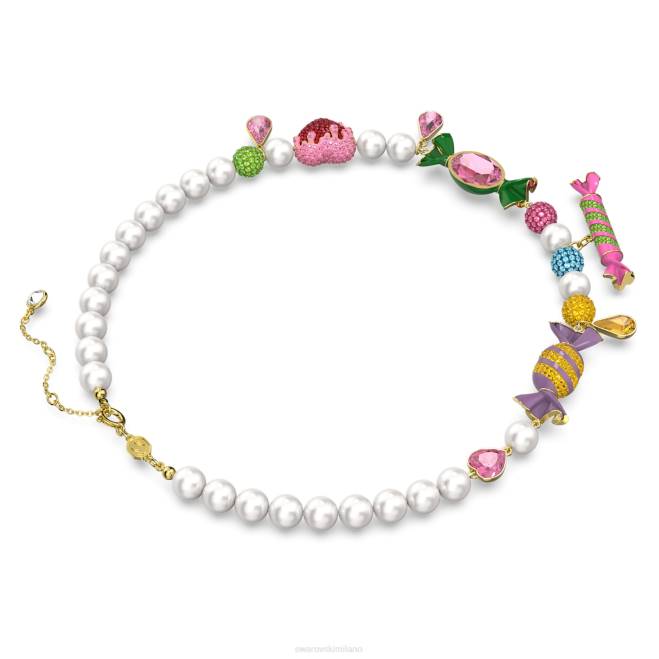 Swarovski DV4B146 gioielleria caramelle, multicolore, placcato color oro collana dolce