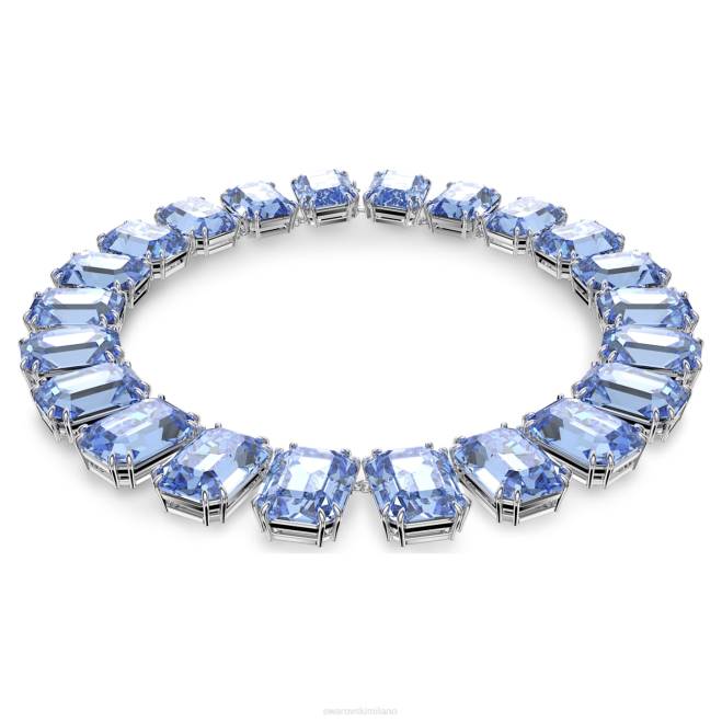 Swarovski DV4B148 gioielleria cristalli oversize, blu, placcati rodio collana millenia taglio ottagonale