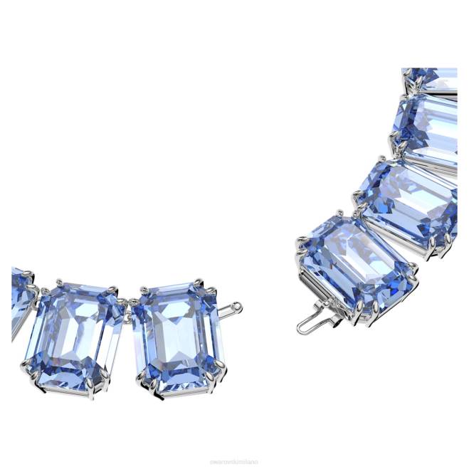 Swarovski DV4B148 gioielleria cristalli oversize, blu, placcati rodio collana millenia taglio ottagonale