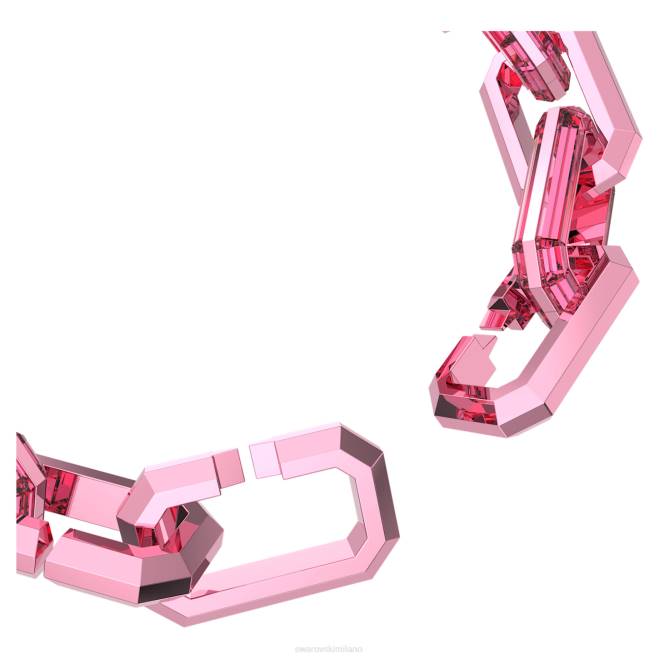 Swarovski DV4B153 gioielleria dichiarazione, rosa collana lucente