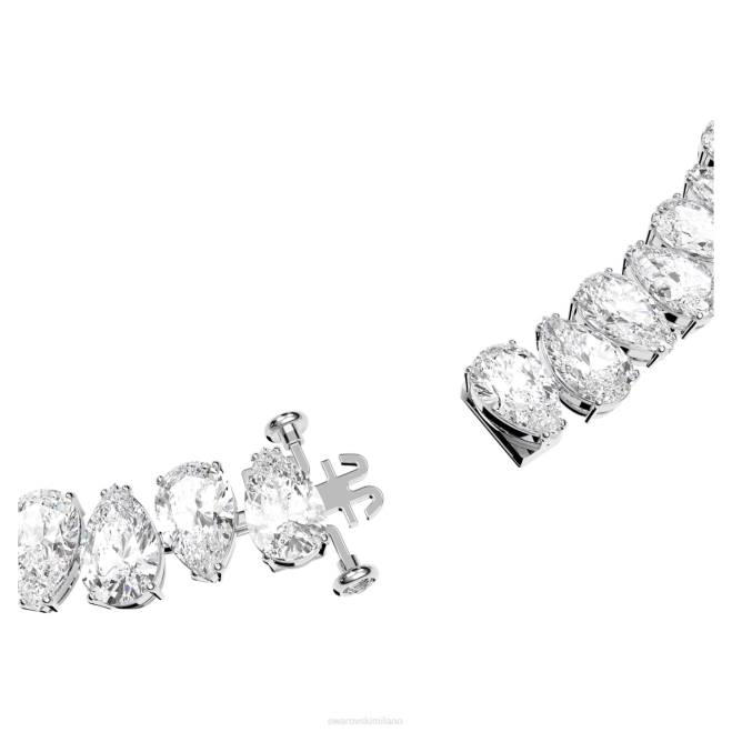 Swarovski DV4B23 gioielleria taglio a pera, bianco, placcato rodio collana millenaria