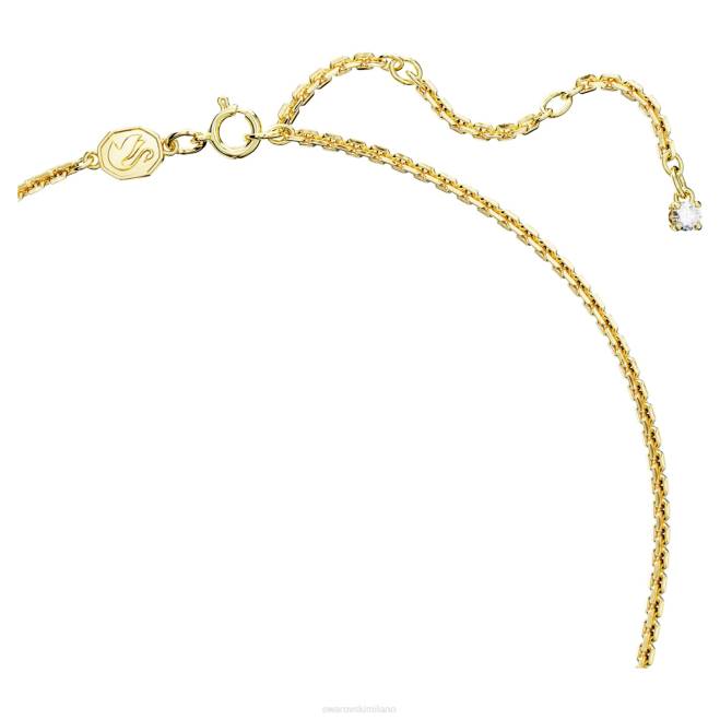 Swarovski DV4B243 gioielleria cuore, bianco, placcato color oro collana per la festa della mamma