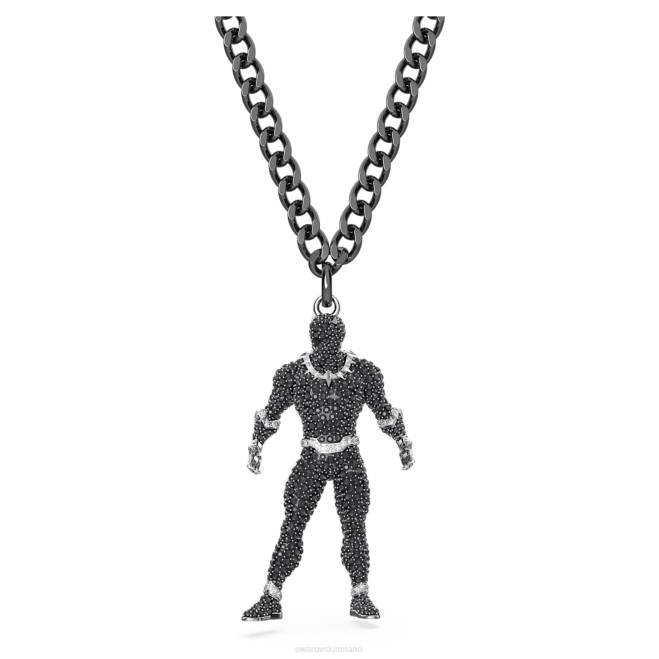 Swarovski DV4B253 gioielleria pantera nera, nero, placcato rutenio meravigliosa collana di pantera nera