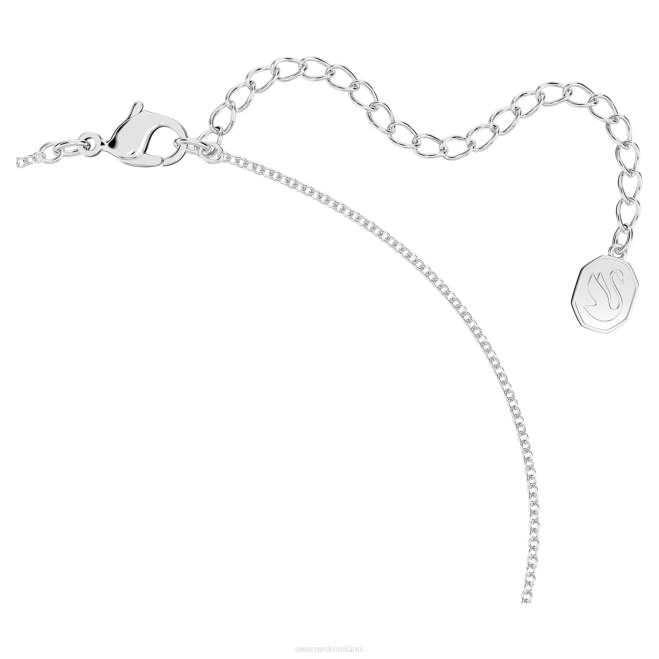 Swarovski DV4B26 gioielleria farfalla, blu, placcato rodio collana giglio e