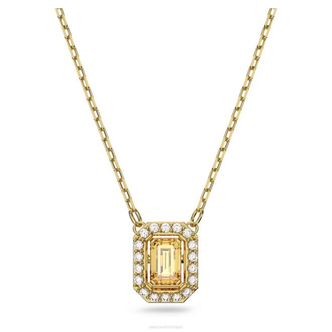 Swarovski DV4B32 gioielleria giallo, placcato color oro collana millenia taglio ottagonale