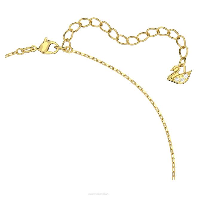 Swarovski DV4B32 gioielleria giallo, placcato color oro collana millenia taglio ottagonale