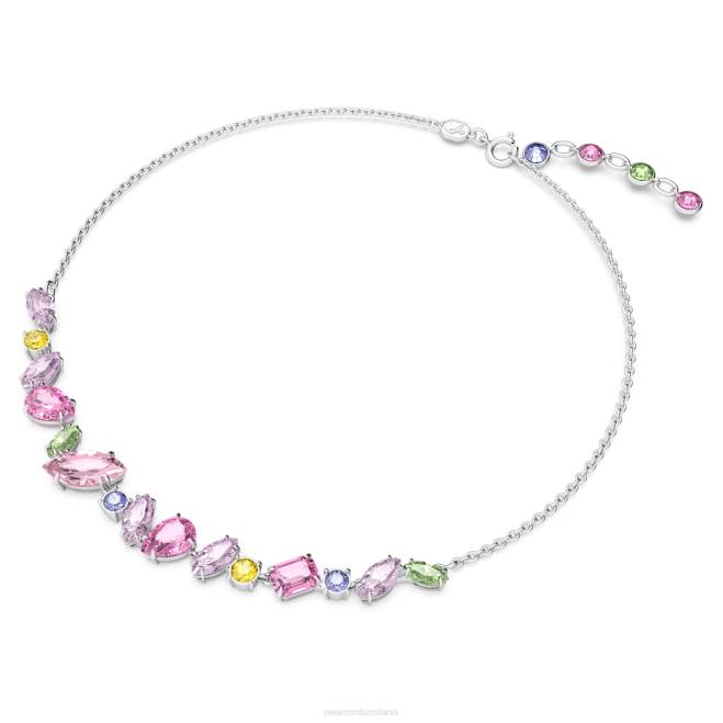 Swarovski DV4B4 gioielleria tagli misti, multicolori, rodiati collana gemma