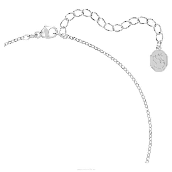 Swarovski DV4B57 gioielleria taglio trilliant, blu, placcato rodio collana millenaria