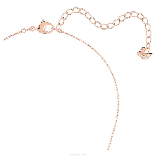 Swarovski DV4B65 gioielleria infinito e cuore, bianco, finitura metallo misto collana dell'infinito