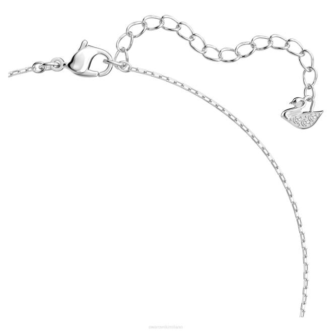 Swarovski DV4B67 gioielleria cuore, bianco, placcato rodio attirare la collana dell'anima