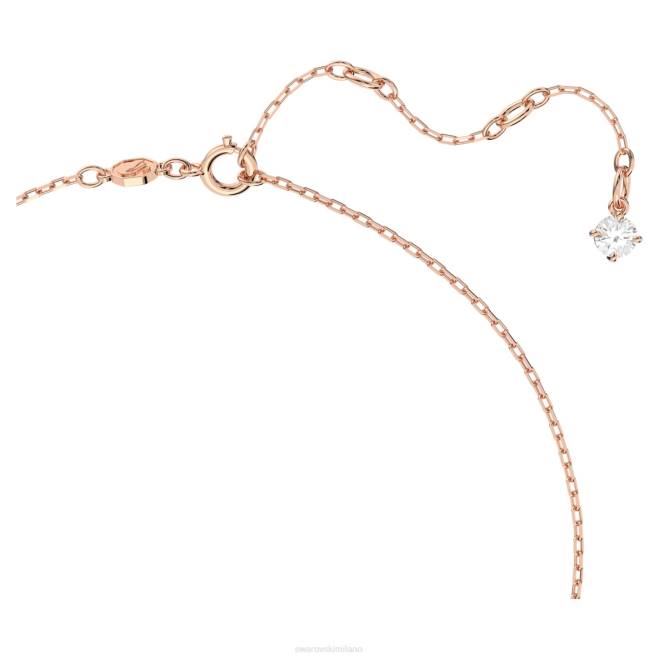 Swarovski DV4B71 gioielleria viola, placcato tonalità oro rosa collana millenia taglio ottagonale