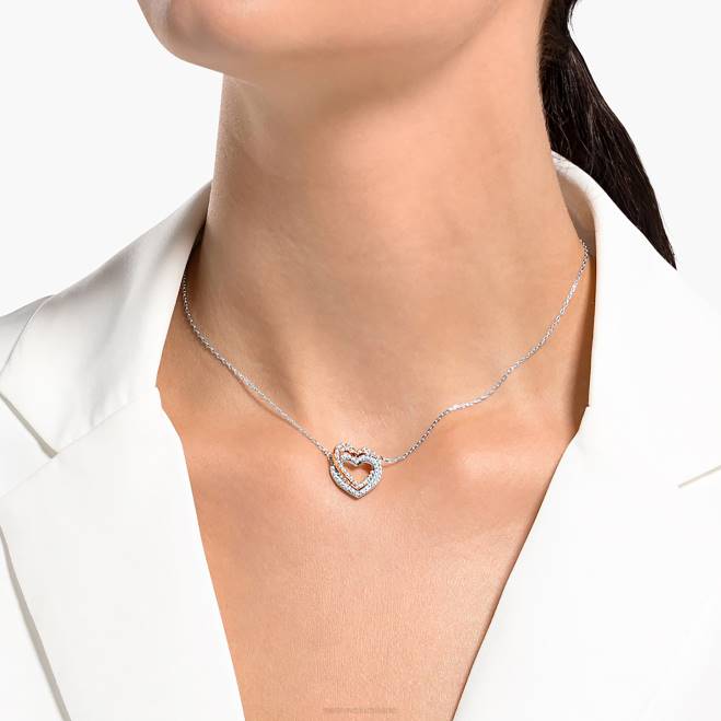 Swarovski DV4B76 gioielleria cuore, bianco, finitura metallo misto collana dell'infinito