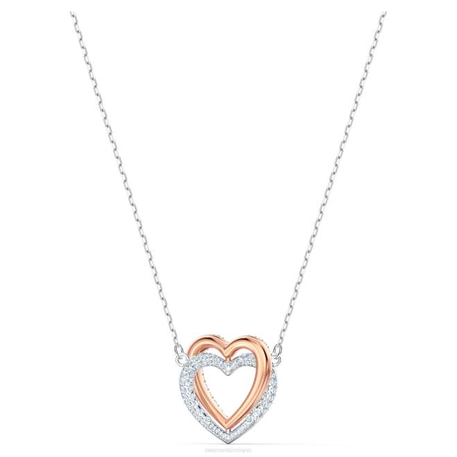 Swarovski DV4B76 gioielleria cuore, bianco, finitura metallo misto collana dell'infinito