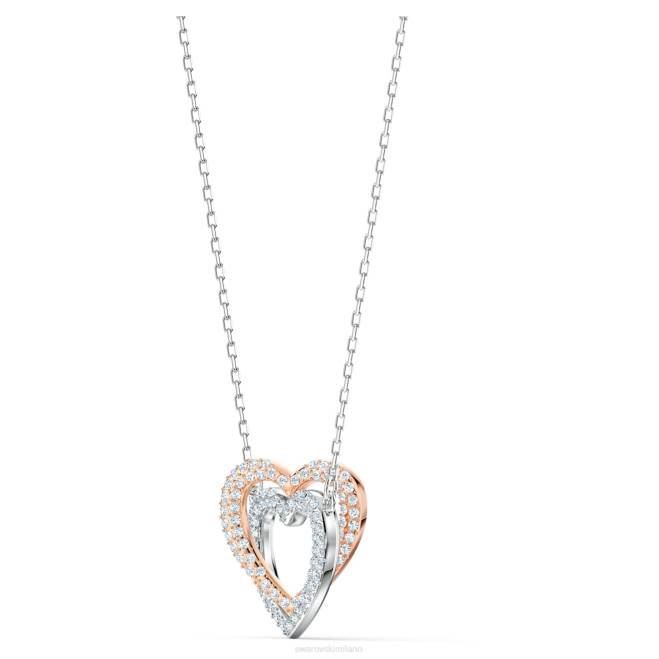 Swarovski DV4B76 gioielleria cuore, bianco, finitura metallo misto collana dell'infinito