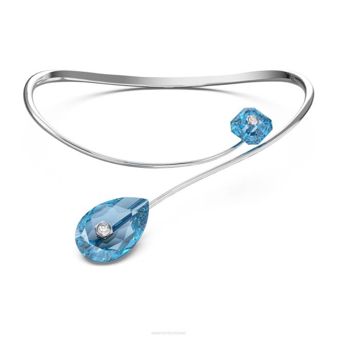 Swarovski DV4B80 gioielleria blu, rodiato collana numina