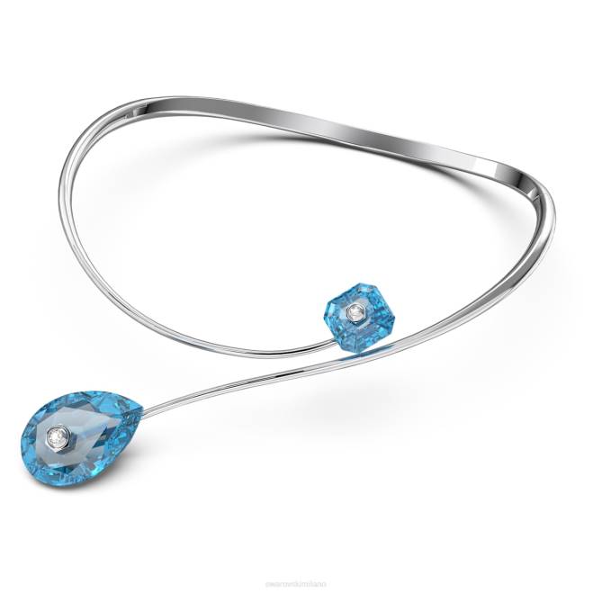Swarovski DV4B80 gioielleria blu, rodiato collana numina