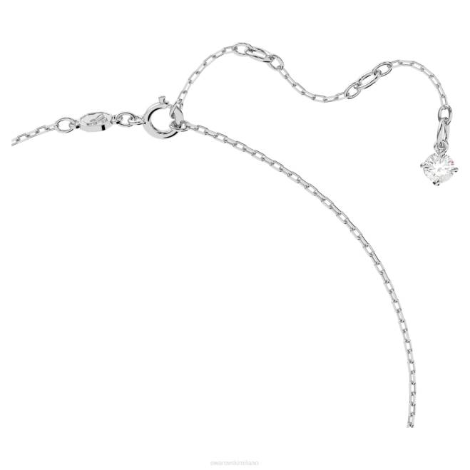 Swarovski DV4B83 gioielleria verde, rodiato collana millenia taglio ottagonale