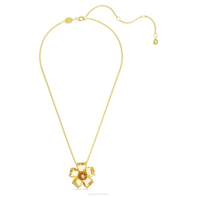 Swarovski DV4B84 gioielleria fiore, giallo, placcato color oro collana fiorita