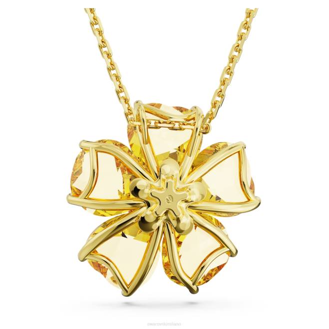 Swarovski DV4B84 gioielleria fiore, giallo, placcato color oro collana fiorita