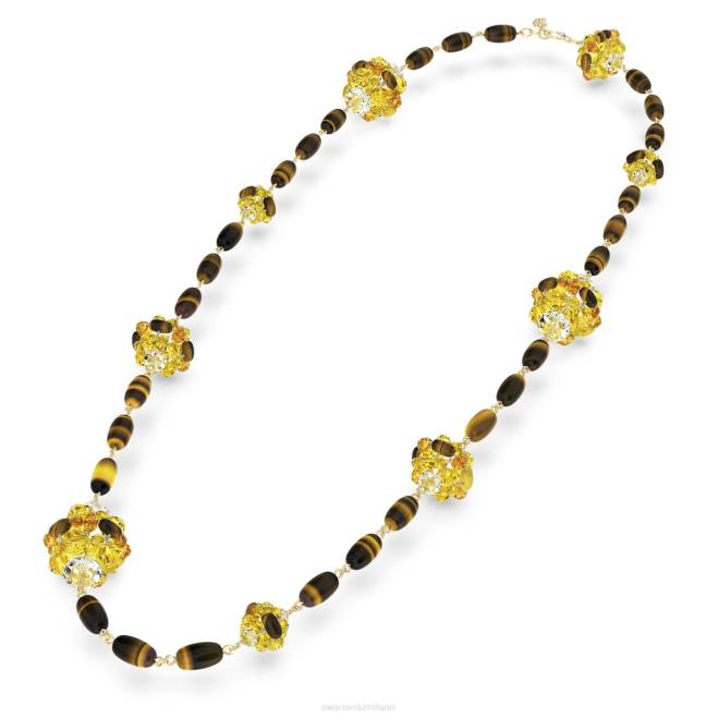 Swarovski DV4B85 gioielleria marrone, placcato color oro collana somnia