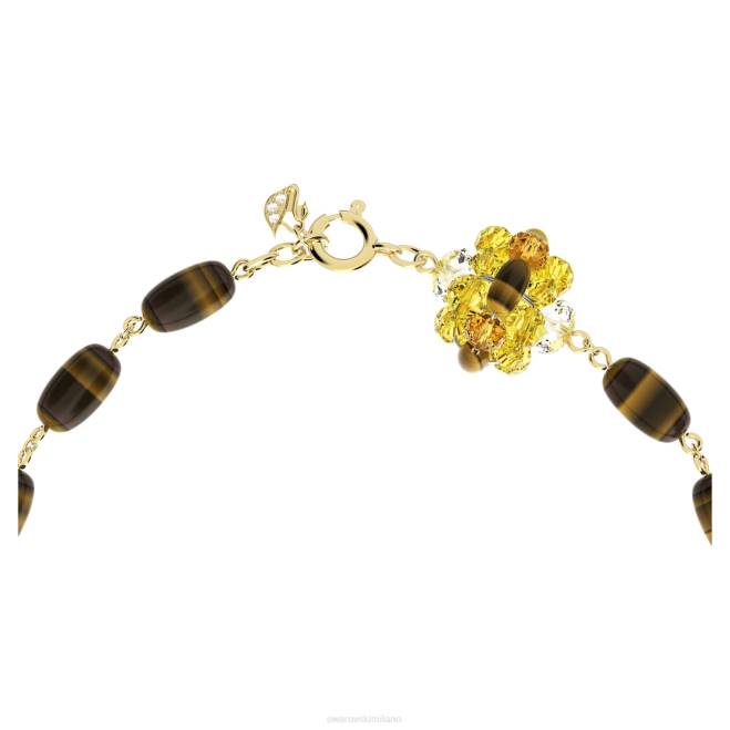 Swarovski DV4B85 gioielleria marrone, placcato color oro collana somnia