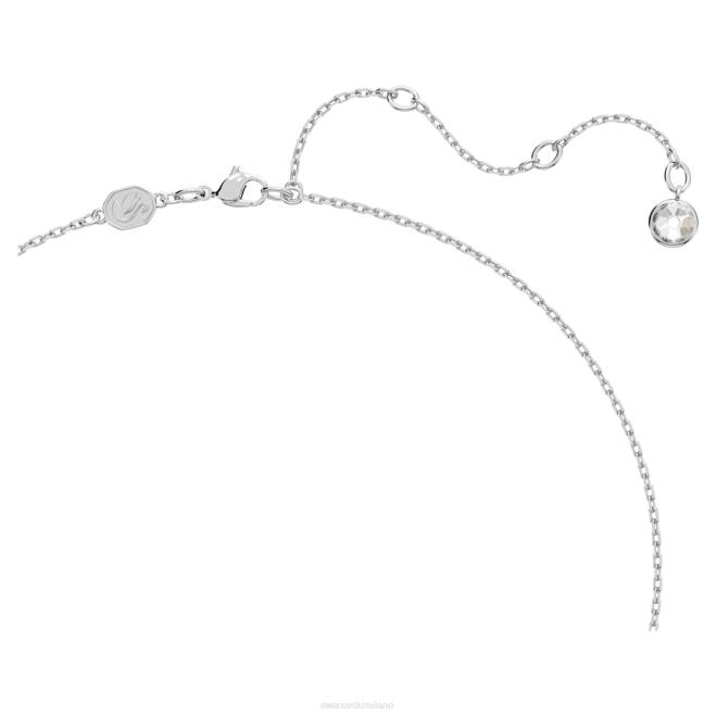 Swarovski DV4B87 gioielleria forma rotonda, bambù, verde, placcato rodio collana dellio