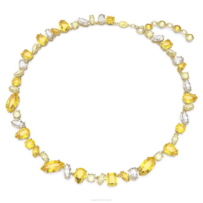 Swarovski DV4B8 gioielleria tagli misti, giallo, placcato oro collana gemma