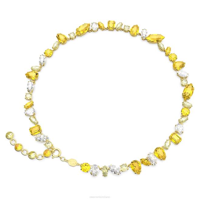 Swarovski DV4B8 gioielleria tagli misti, giallo, placcato oro collana gemma