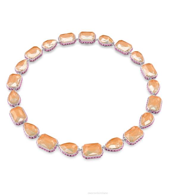 Swarovski DV4B90 gioielleria chiusura magnetica, tagli misti, multicolore, placcato rodio collana dell'orbita