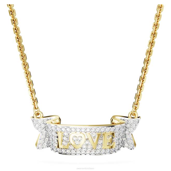 Swarovski DV4B91 gioielleria bianco, placcato color oro collana d'amore Volta