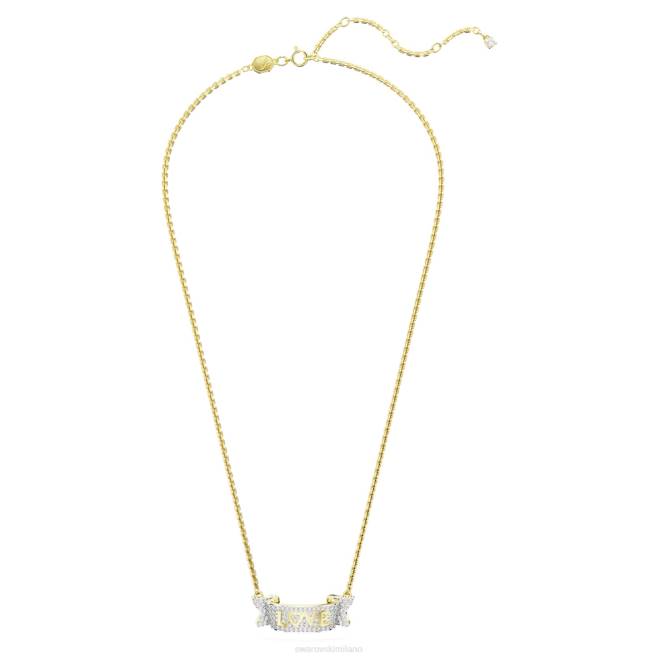 Swarovski DV4B91 gioielleria bianco, placcato color oro collana d'amore Volta