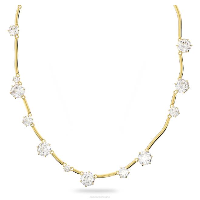Swarovski DV4B99 gioielleria tagli rotondi misti, bianco, placcato oro collana costellazione