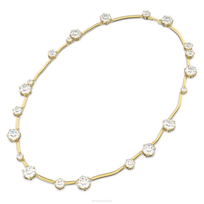 Swarovski DV4B99 gioielleria tagli rotondi misti, bianco, placcato oro collana costellazione