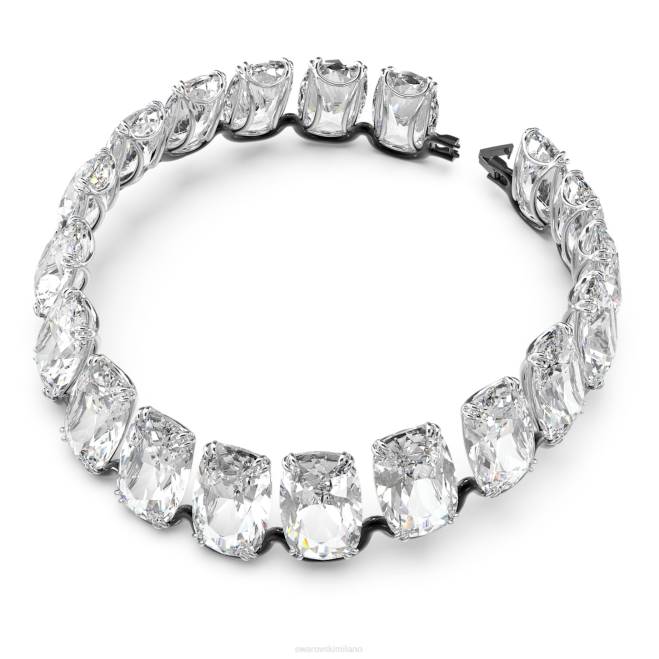 Swarovski DV4B347 gioielleria cristalli fluttuanti oversize, bianco, finitura metallo misto girocollo armonia