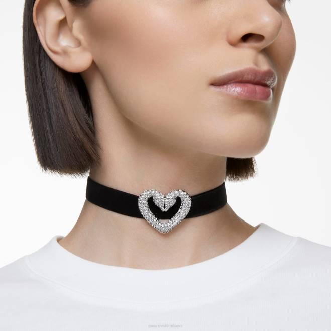 Swarovski DV4B354 gioielleria cuore, bianco, placcato rodio un girocollo