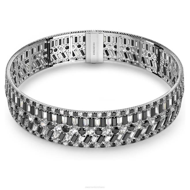 Swarovski DV4B355 gioielleria tagli misti, neri, rodiati girocollo di iperbole